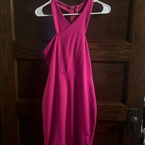 Express dress Hot Pink Bodycon with cutouts at back and exposed zipper. Size 8